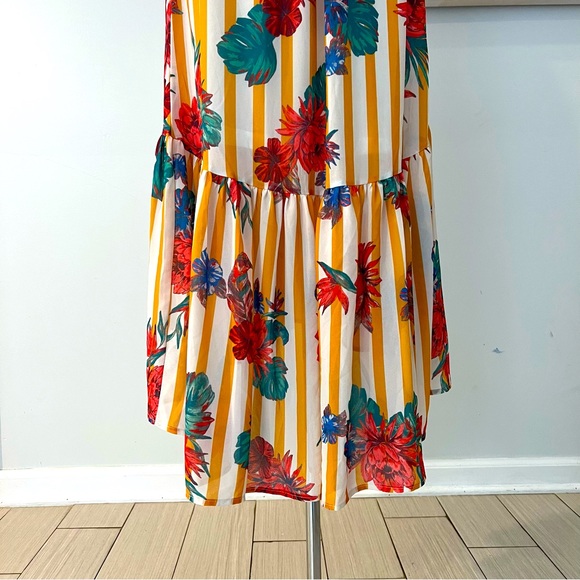 Flying Tomato Off Shoulders Tropical Dress Size S - Picture 5 of 8